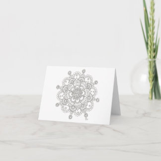 Frühlings-Schneeflocke-Mandala Notecard Feiertagskarte