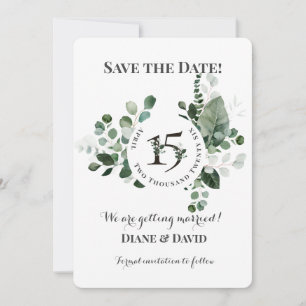 FRÜHLINGS-SCHÖNHEIT BOTANISCHE GRÜNE HOCHZEIT SAVE THE DATE