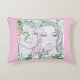 Frühlings-Schwestern bürsteten Dekokissen