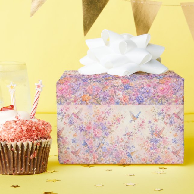 Frühlings-Singvögel Geschenkpapier (Geburtstagsparty)
