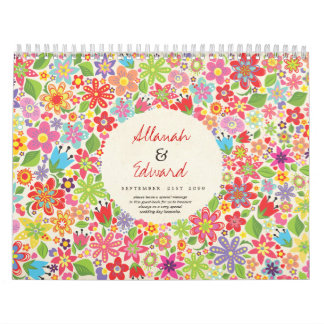 Frühlings-Sommer-Blumen, die Foto-Gast-Buch Kalender
