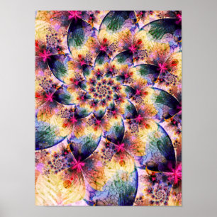 Frühlings-Spirale Poster