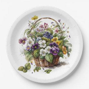 Frühlings-Stiefmütterchen  Pappteller