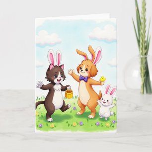 Frühlings-Tierfreunde-Karte Karte