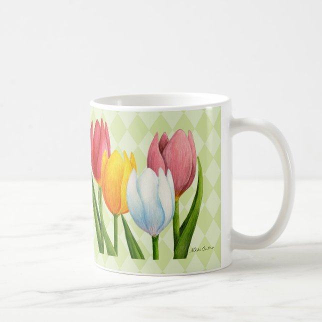 Frühlings-Tulpe-Tasse Kaffeetasse (Rechts)
