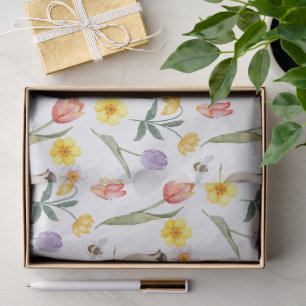 Frühlings-Tulpen-Blumen-Dekoupage Seidenpapier