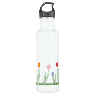 Frühlings-Tulpen Edelstahlflasche