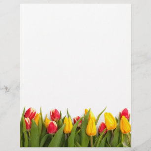 Frühlings-Tulpen-Garten-Briefkopf