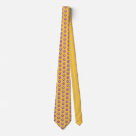 Frühlings-Tulpen in Rahmen - Retro-Blumenmuster Krawatte