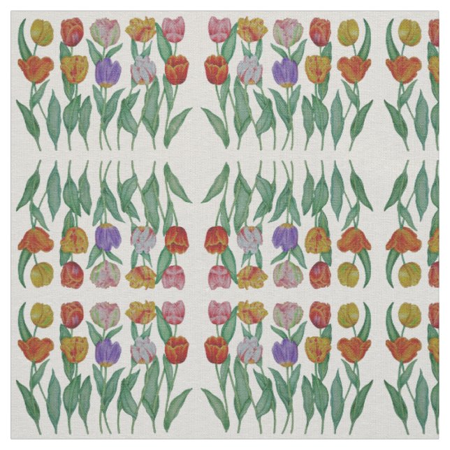 Frühlings-Tulpen Stoff (Muster)