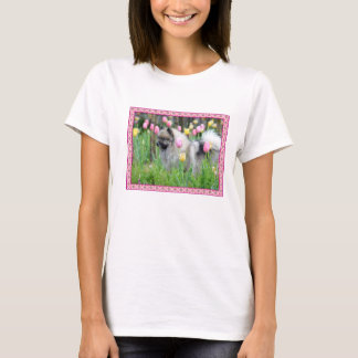 Frühlings-Tulpenkeeshond-T-Shirt T-Shirt