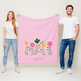 Frühlings- und Sommergäste Fleecedecke