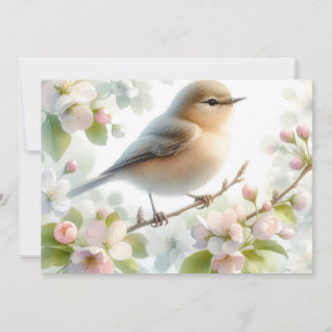 Frühlings-Vogel-Kirschblüten-Aquarell Ankündigung