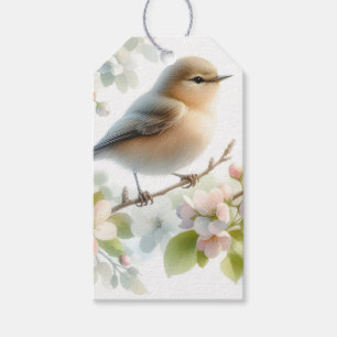 Frühlings-Vogel-Kirschblüten-Aquarell Geschenkanhänger
