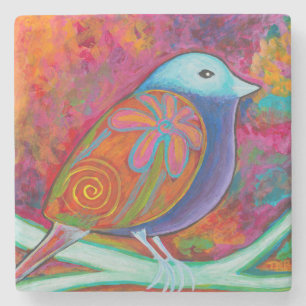 Frühlings-Vogel Steinuntersetzer