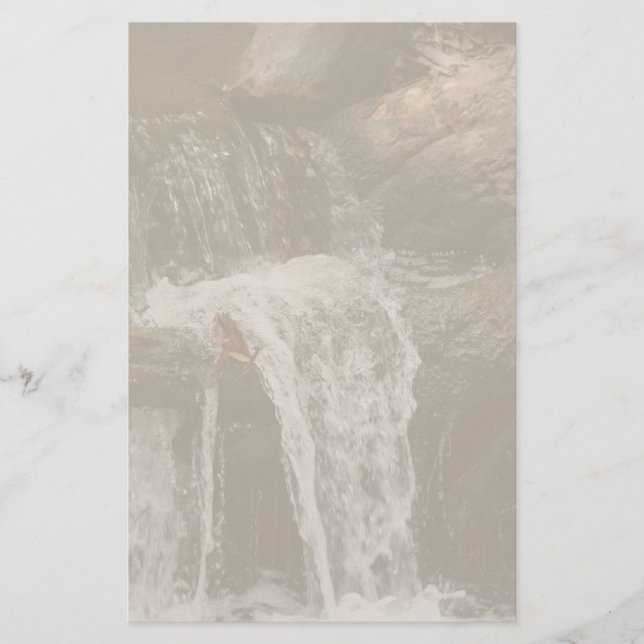 Frühlings-Wasserfall-Briefpapier Briefpapier (Vorderseite)