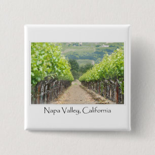 Frühlings-Weinberg in Napa Valley Kalifornien Button