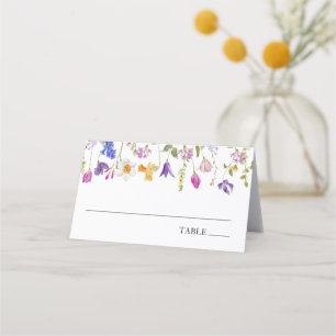 Frühlings-Wildblumen-Babynamen-Platzkarten Platzkarte