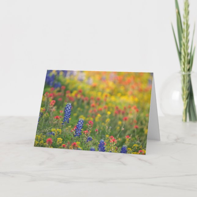Frühlings-Wildblumen Karte (Vorderseite)
