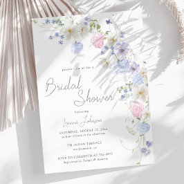 Frühlings-Wildblumen Lila Rosa Brautparty Einladung