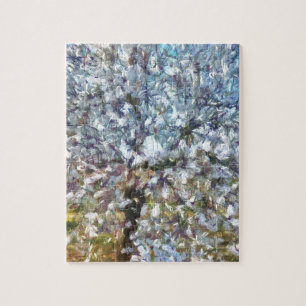 Frühlingsanhänger Blossom Pointillism Kunstwerk