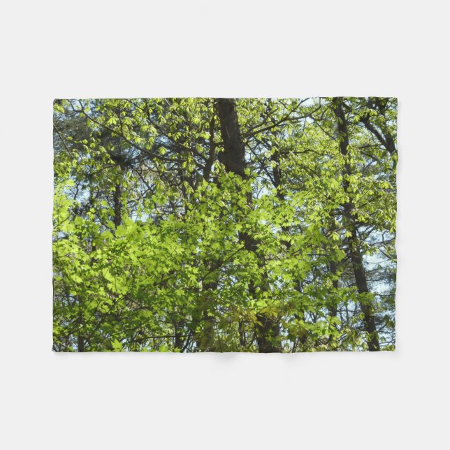 Frühlingsapfel Verlasse Natur Fleecedecke (Vorderseite (Horizontal))