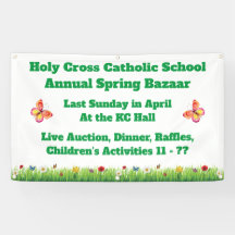 Frühlingsbasar Kirchen-Schul-Fundraiser-Banner