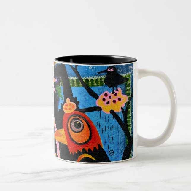 Frühlingsbasar Zweifarbige Tasse (Rechts)