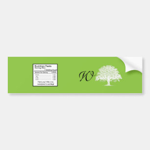 Frühlingsbaum Grün/Weiß Hochzeitswasserflasche Autoaufkleber