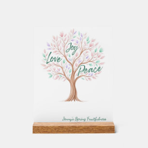 Frühlingsbaum mit Schrift – Persönliches Ostern Acrylschild