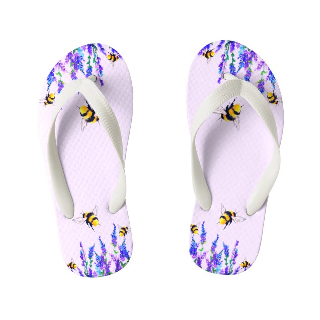 Frühlingsbienen Flip Flops (Fußbett)