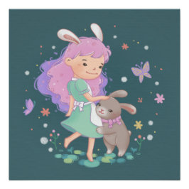Frühlingsblasen-Illustration Poster