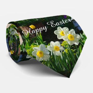 Frühlingsblühende Ostergelbnarzissen Krawatte für