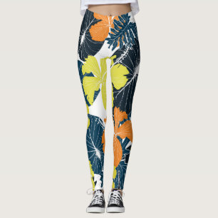 Frühlingsblume: Vintage Blütentextur Leggings