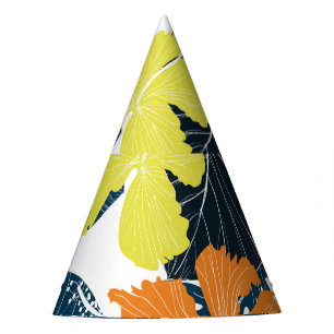 Frühlingsblume: Vintage Blütentextur Partyhütchen