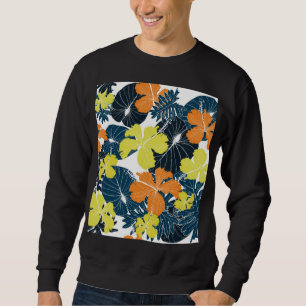 Frühlingsblume: Vintage Blütentextur Sweatshirt
