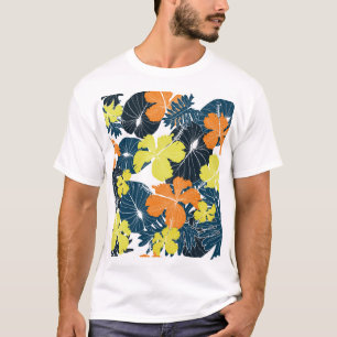 Frühlingsblume: Vintage Blütentextur T-Shirt