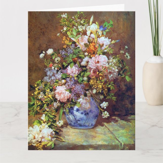 Frühlingsblumen am Renoir Big Mother Day Karte (Vorderseite)