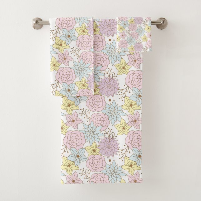 Frühlingsblumen-Badehandtuch-Set Badhandtuch Set (Insitu)