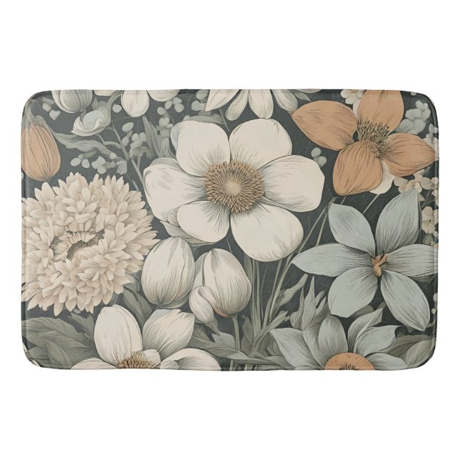 Frühlingsblumen Badematte (Vorderseite)