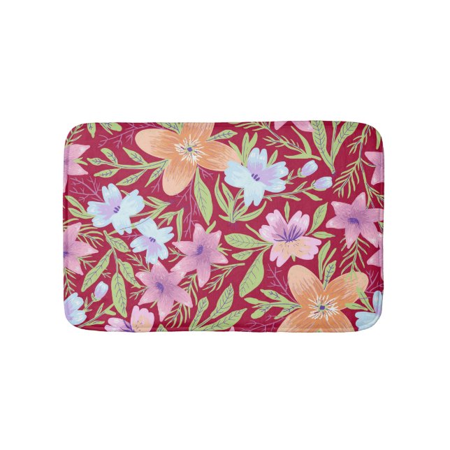 Frühlingsblumen Badematte (Vorderseite)