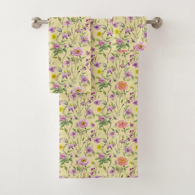 Frühlingsblumen Badhandtuch Set (Insitu)