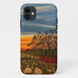 Frühlingsblumen bei Sonnenuntergang, von Gary Poli Case-Mate iPhone Hülle