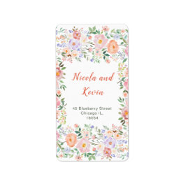 Frühlingsblumen-Blume Hochzeit Adressaufkleber