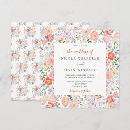 Frühlingsblumen-Blume Hochzeit Einladung