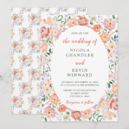 Frühlingsblumen-Blume Hochzeit Einladung