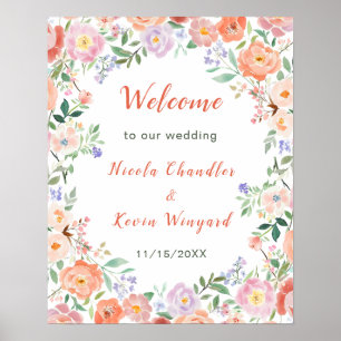 Frühlingsblumen-Blume Hochzeit Poster