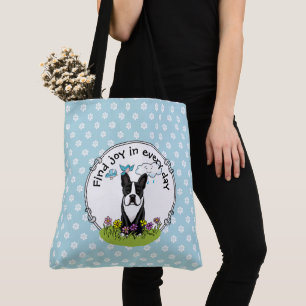 Frühlingsblumen Boston Terrier Dog (schwarz) Niedl Tasche