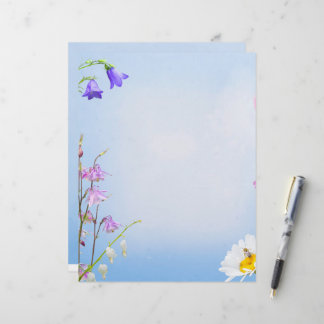 Frühlingsblumen Briefbogen