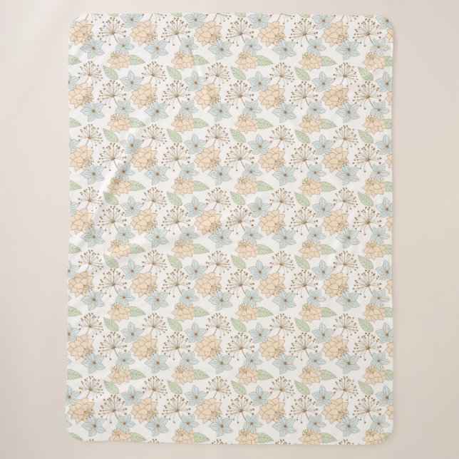 Frühlingsblumen-Decke Sherpadecke (Vorderseite)